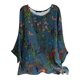 thumbnail image 1 of Blusa de manga larga con estampado de cuello redondo informal para mujer a la moda, Tops de otoño Fridja bvmnju1374, 1 of 8