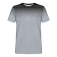 thumbnail image 6 of Wavsuf Plain T Shirts Men Short Tees Sleeve Elasticity Comfortable Fashionable Round Neck T Shirt Gray Size 2XL, 6 of 6