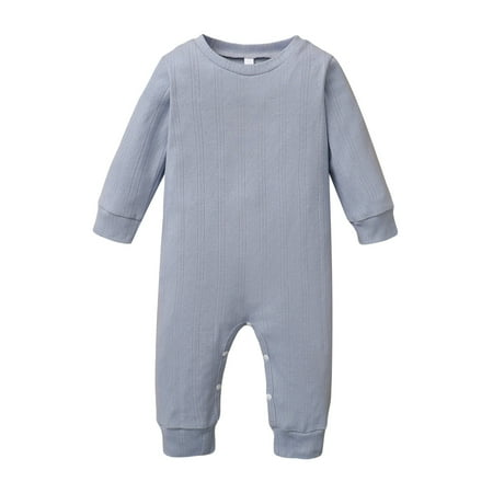 

KIMI BEAR Newborn Boys Romper 9 Months Newborn Boy Autumn Winter Bodysuit 12 Months Newborn Boy Casual Letter Print Long Sleeve Triangle Jumpsuit Light Blue