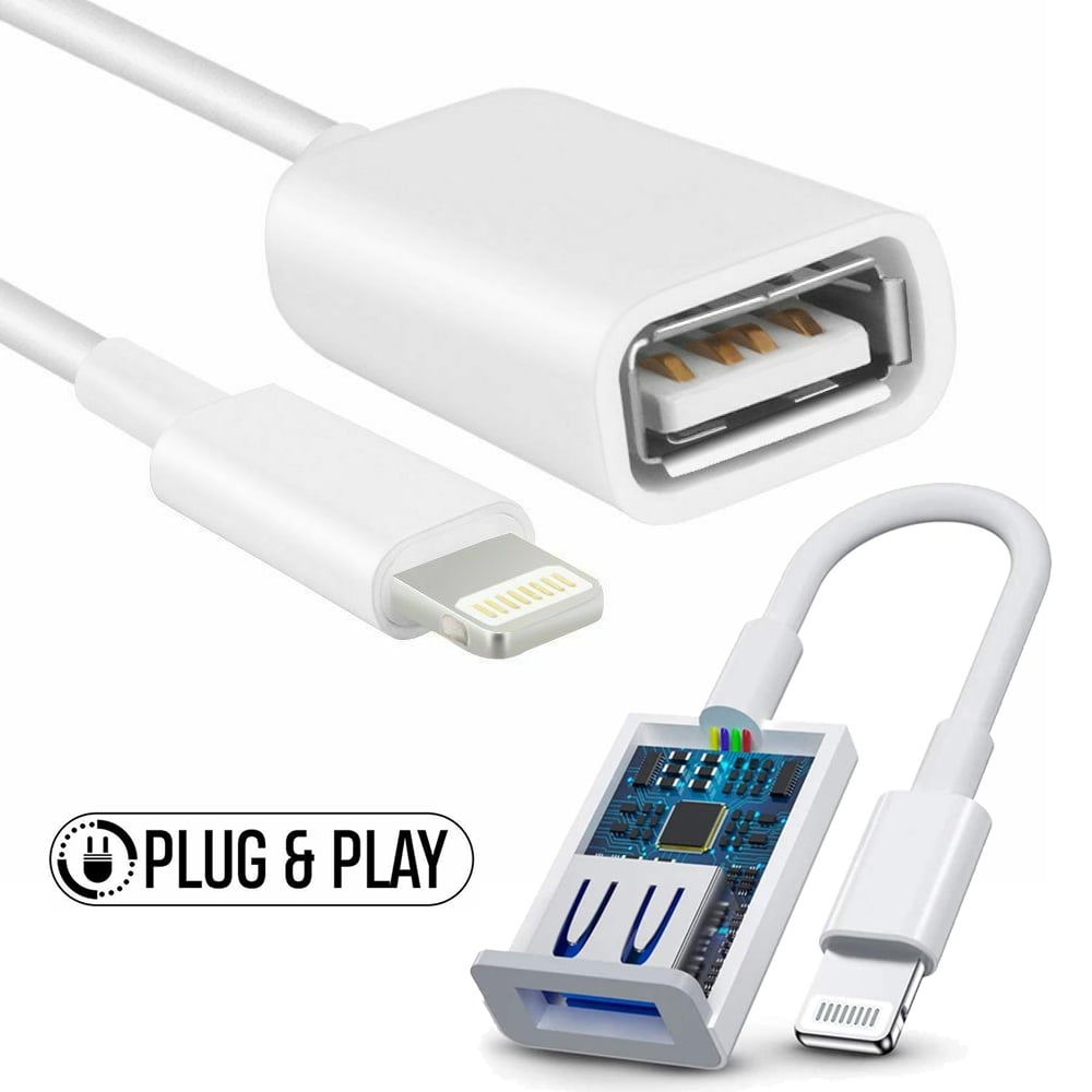 Diplomatieke kwesties Accumulatie flauw Lightning Male to USB Female Adapter OTG Cable for Apple iPhone 11 12 Mini  max pro xs xr x se2 7 8plus Ipad air3 A Camera Memory Stick Connector  Keyboard and Mouse