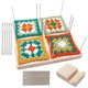 thumbnail image 1 of Estera de bloqueo de tejer hecha a mano de madera 9.25 * 9.25 pulgadas para los amantes de Granny Square, 1 of 8