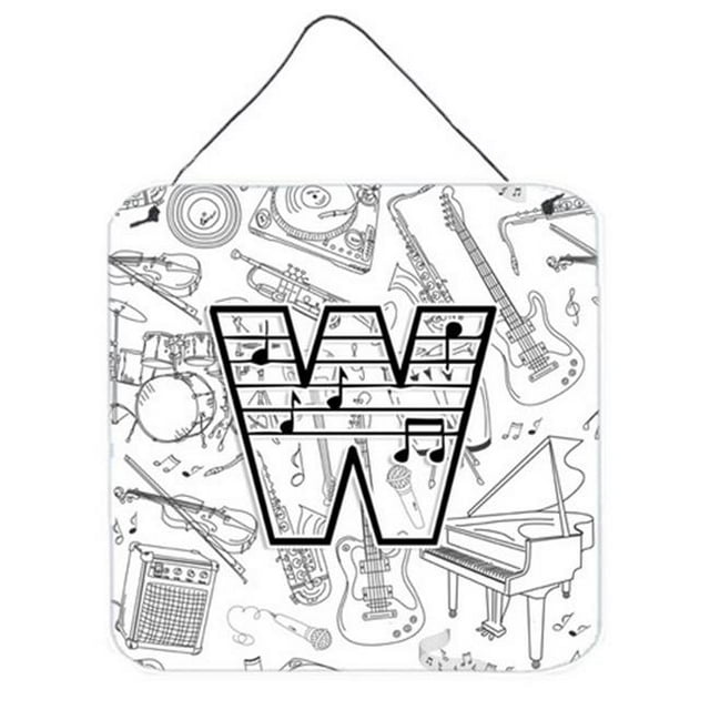 Carolines Treasures CJ2007-WDS66 Letter W Musical Note Letters Wall and Door Hanging Prints