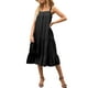 thumbnail image 2 of Sunloudy Vestido midi sin mangas para mujer, vestido de playa con volantes sueltos de color sólido sin mangas de verano Sunloudy  S M L XL, 2 of 7
