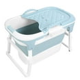 thumbnail image 6 of Xssm 39" Portable Folding Bathtub Large Collapsible Tub Hot and Cold Soaking Bath Tub with Ergonomic Seat and Massage Roller,Freestanding Surround Collapsible Tub,Effortless Foldable Bathtub (Purple), 6 of 13