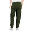 thumbnail image 2 of Men's Casual Cargo Pants Elastic Waist Gym Workout Athletic Sport Joggers (Olive, 30x32), 2 of 3