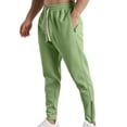 thumbnail image 2 of MXALUOB Men's Running Pants Ankle Zipper Tapered Jogger Pant Elastic Waist Athletic Trousers with Zip Pockets for Training Fitness, 2 of 7