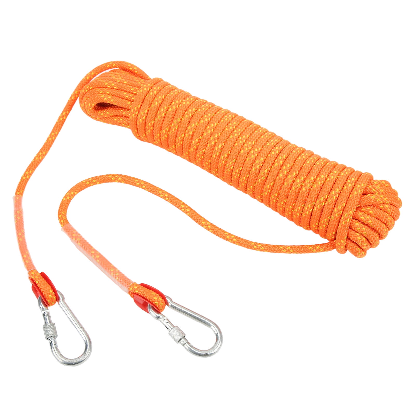 Rupoun Climbing Rope 8mm Static Sports Rope Outdoor Adventure Wire 20m / 65.6ft for Mountaineering Rock Tree Orange