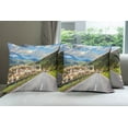 thumbnail image 6 of Ambesonne Landscape Throw Pillow Cover 4 Pack, Road Alps Small Town, 24", Multicolor, 6 of 7
