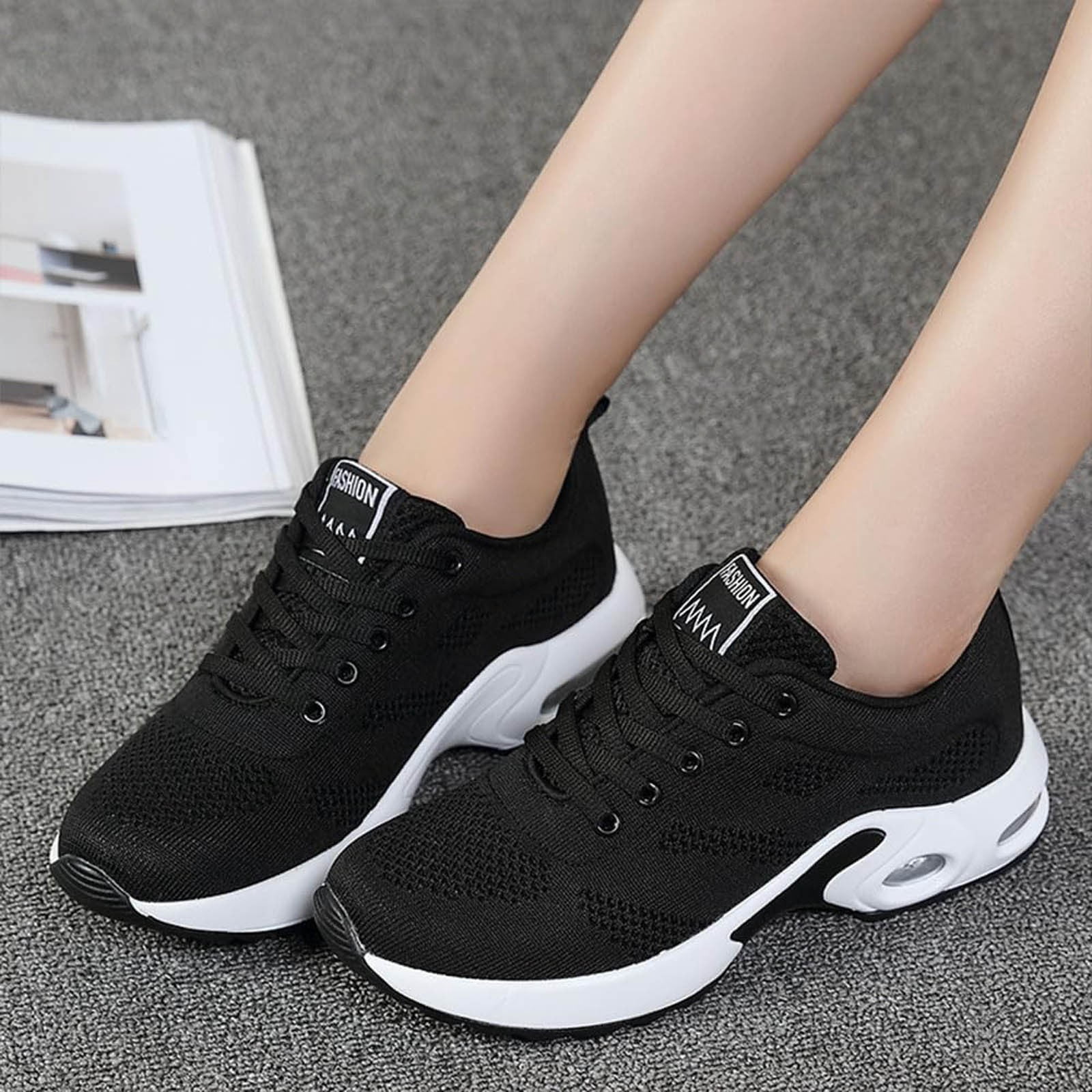 CHENge Womens Shoes Size 9 Classic Lightweight Wide Toe Box Minimalist Basketball Shoes Women Lace Up Biking Footwear for Gym Travel Work