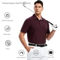 thumbnail image 4 of Alex Vando Mens Golf Shirt Moisture Wicking Quick-Dry Short Sleeve Casual Polo Shirts for Men, 4 of 5