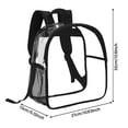 thumbnail image 2 of WMGHA Clear Backpack Stadium Approved 12x11x6 inches- Transparent Bag for Concert Work Sport Event - PVC Material See Through Backpack - Secure Zipper Closure for Events Games and Travel, 2 of 5