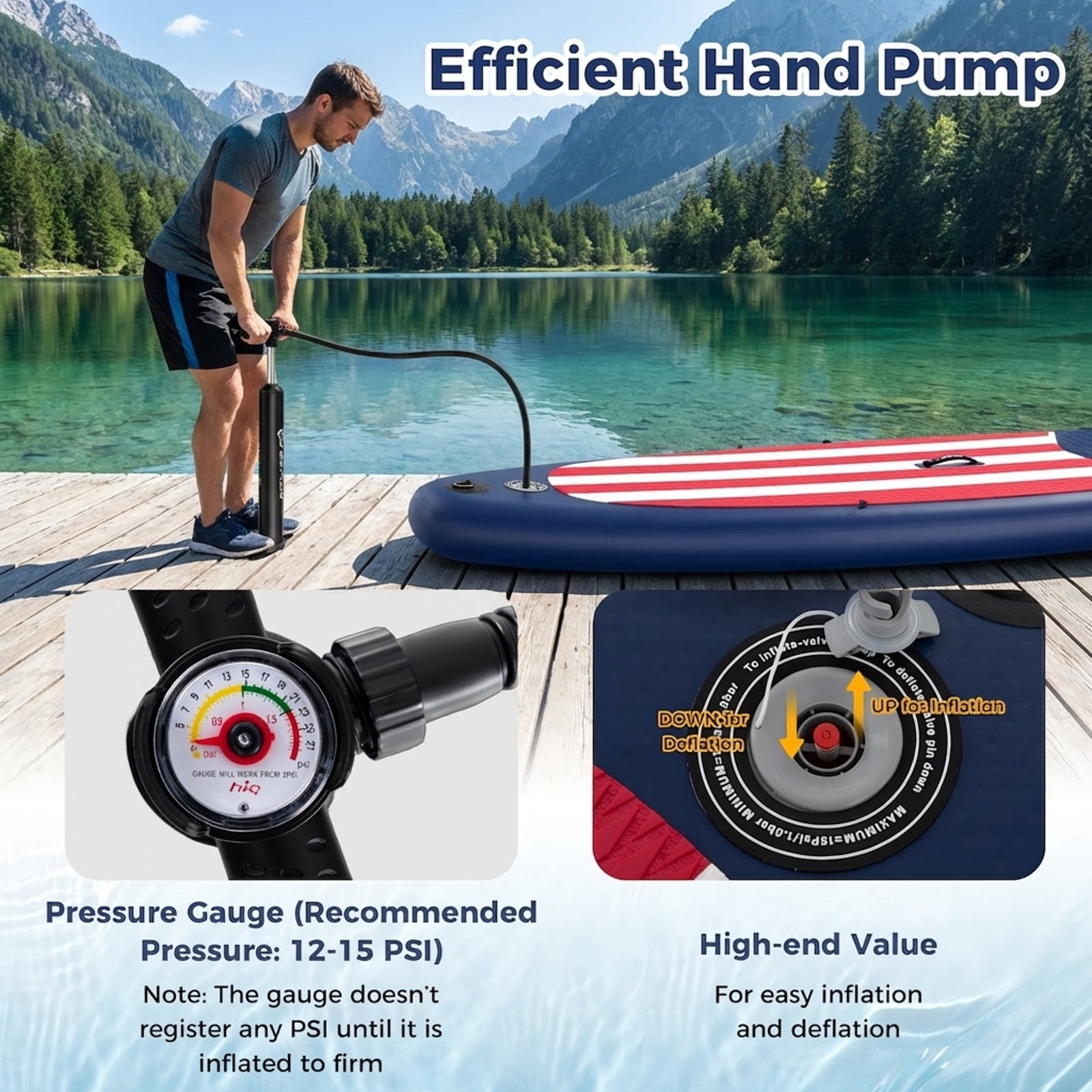 Airfind Inflatable Paddle Board with Fin and Backpack-A