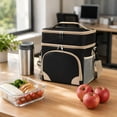 thumbnail image 4 of Portable Lunch Cooler Bag Insulated Lunch Box With Strap Handle Thermal Food Storage Tote Office Travel Picnic Camping Outdoor Carrying Organizer Reusable Meal Carrier, 4 of 7