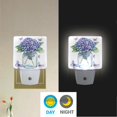 thumbnail image 2 of WOBOGO Hydrangea Vase LED Night Light 2 Pcs Set 0.5 Watt Wall Plug in Dusk to Dawn Automatic Switch Soft White Light, 2 of 7