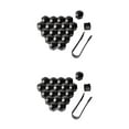 thumbnail image 4 of VONKY 20 Pieces Car Wheel Nut Caps Universal Exterior Anti-rust Auto Hub Screw Cover Dust-proof Automobile Tire Protector Black 19mm 2Set, 4 of 6