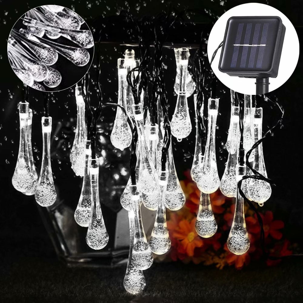30 LED Solar String Lights Outdoor Decorative, 8 Modes Twinkle Solar