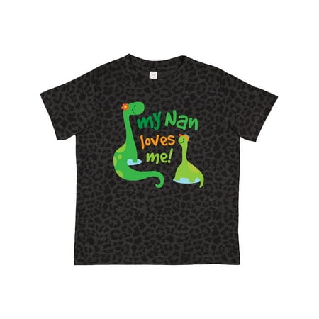 

Inktastic My Nan Loves Me Grandson Dinosaur Gift Toddler Boy Girl T-Shirt