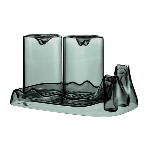 Leodye 1PCS Mouthwash Cup Toothbrush Holder Set Compact Sturdy Home Bathroom Toilet Wash Table Storage Rack -7.87 × 5.12 × 3.94 in