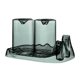thumbnail image 2 of Organizador de baño con 2 vasos - estantería de plástico de 20x13x10cm para cepillo de dientes, cosméticos y artículos de aseo, 2 of 2