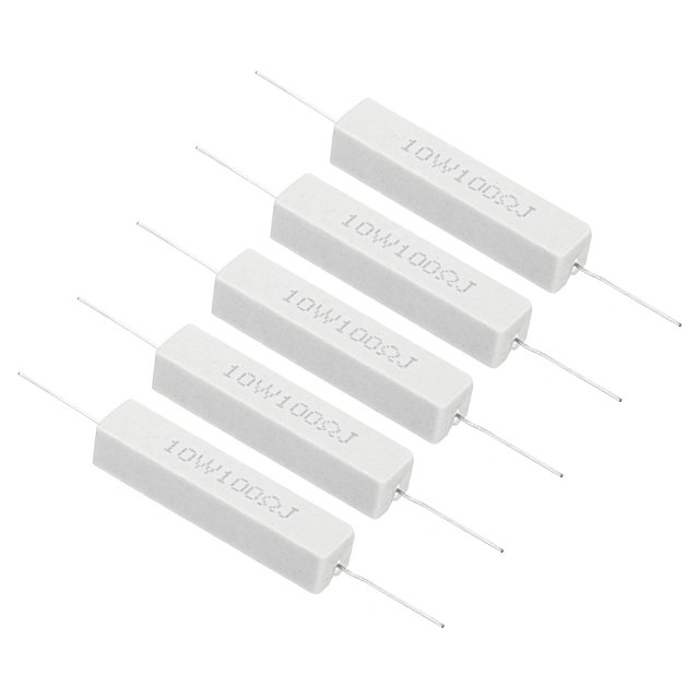 Unique Bargains 5 Pcs Résistances 100 Ohms, Résistance Céramique 10W Kit de Résistance de Puissance Tolérance 5 % pour Adaptateurs Audio
