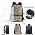 thumbnail image 4 of Aplkyhs Brown Camouflage Bow 4 Piece Kids Backpack Set with Lunch Bag Pencil Case and Bottle Holder School Backpack for Elementary Middle School Students, 4 of 7