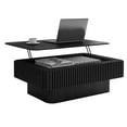 thumbnail image 3 of LKTART 38.6" Lift-Top Black Coffee Table with Hidden Storage Design for Living Room, Office or Small Spaces, 3 of 9