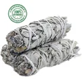 thumbnail image 4 of Ancient Veda 2 Pack White Sage 4 inch Smudge Stick Bundles & Smudge Guide for Smudging, Cleansing, 4 of 5