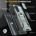 thumbnail image 2 of Case for Motorola Moto G 5G (2023), Sliding Lens Camera Cover Protection Ring Kickstand Compatible with Magnetic Car Mount Military Grade Hybrid Rugged PC Soft TPU Shockproof Case,Gray, 2 of 7