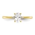 thumbnail image 4 of Primal Gold 10 Karat Yellow Gold Genuine Diamond and White Topaz Birthstone Ring, 4 of 7