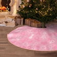 thumbnail image 6 of Daiia Breast Cancer Awareness Drawing Merry Christmas Tree Skirt , Xmas Large Lace-up Tree Skirt, Santa Snowflakes Rustic Home Decorations New Year Party Farmhouse Decor-30", 6 of 7