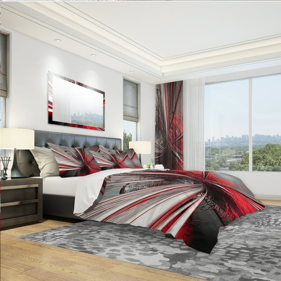 Designart - Fractal 3D Deep into Middle - Modern & Contemporary Duvet Cover Set
