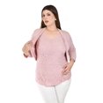 thumbnail image 1 of Blusa de encaje con torerita Roman Fashion /Tallas Extras, 162N (Rosa palo) rosa 38, 1 of 6