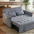 thumbnail image 4 of Loveseat Sofa Bed with Pull Out Bed,Sleeper Sofa with Pockets and USB,Modern 2 Seater Convertible Small Couch for Living Room Bedroom Apartment,Gray, 4 of 8