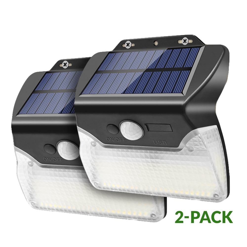 110 LED Solar Powered Wireless Motion Sensor Lights for Garage, Garden