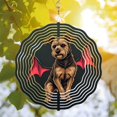 thumbnail image 3 of Metal Hanging Wind Spinner with Bat - like Dog Design - Unique Circular Pattern for Yard and Garden Decor Eye - Catching Wind Chime, 3 of 6