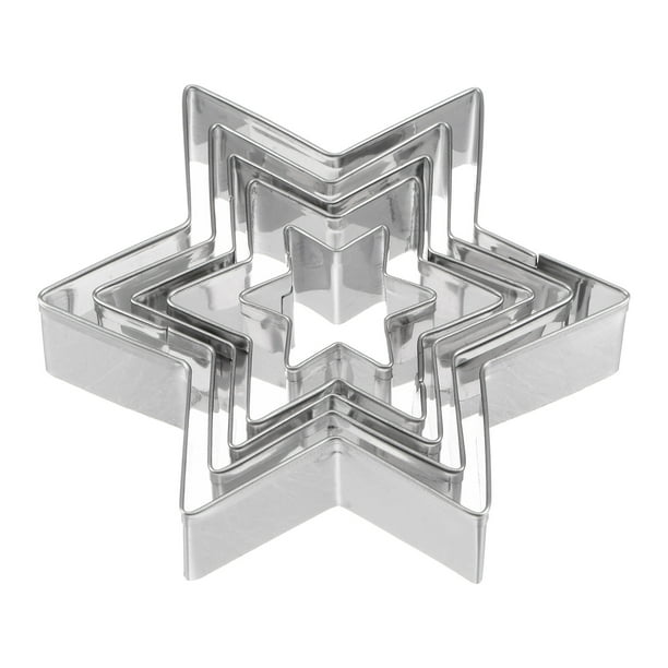 Cortadores de galletas Uxcell, cortador de galletas en forma de estrella de acero inoxidable, paquete de 5
