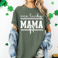 thumbnail image 5 of One Lucky Mama – St. Patrick’s Day Green Checkered Graphic T-Shirt, 5 of 6