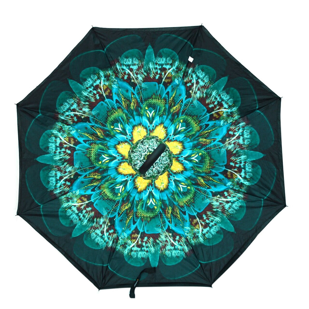 Peacock Double Layer Inverted Umbrella