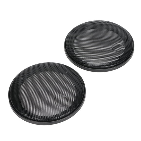 2 piezas de cubierta de rejilla de altavoz de metal de repuesto DIY, carcasa protectora de malla de altavoz negra con tornillos para automóvil