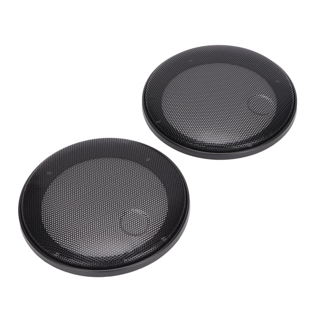 2 piezas de cubierta de rejilla de altavoz de metal de repuesto DIY, carcasa protectora de malla de altavoz negra con tornillos para automóvil