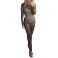 thumbnail image 2 of Women's Sheer Mesh Pearl Rhinestone Cover Up Dress Beach Swimwear Bikini Bathing Suit Coverups, 2 of 11