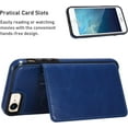 thumbnail image 4 of Card Slot Holder Wallet Case for iPhone 8 Plus 7 Plus, Premium PU Leather Case Kickstand with Hidden Magnetic Closure Flip Durable Shockproof Protective Cover for iPhone 7 Plus/8 Plus - Blue, 4 of 14