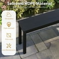 thumbnail image 4 of Gymax 55'' HDPE Outdoor Bench for 2-3 People Weatherproof Backless Patio Garden Bench Black, 4 of 9