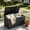 Gray, variant on Uforic 100 Gallon large Deck Box, Outdoor Resin Storage Box, Outdoor Container for Patio Garden, Waterproof, Lockable, Black