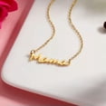 thumbnail image 3 of HOOUN Fashion Women Chain Retro Necklace 3D Classic Love Mama Letter Gift Pendant 0987-Gold, 3 of 4