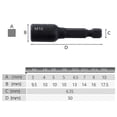 thumbnail image 3 of 1/4 Hex Shank Thread Tap Socket Adapter for Machine Tapping, 3 of 5