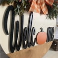 thumbnail image 5 of Aminojy Front Door Welcome Sign Hanging Thanksgiving Fall Welcome Sign 12 Inches Rustic Pumpkins Front Door Decor with Handmade Bow Knot Round Wood Hanging Welcome Sign Porch Decorations, 5 of 9