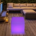 thumbnail image 3 of 30*30*30cm 5V RGB 16-Color Changing LED Light Up Furniture Chair Cube Stool Night Light & Remote Control, 3 of 19