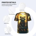 thumbnail image 3 of KLL Tree Meditating Raccoon for Men's Baseball Shirts,Short Sleeve Casual Shirts Button Down Shirt for Men Beach Summer Wedding Shirt-Medium, 3 of 7
