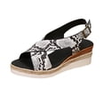 thumbnail image 2 of AXXD Black Work Sandals for Women Office Wedge Gladiators Summer Mothers Day, 2 of 8